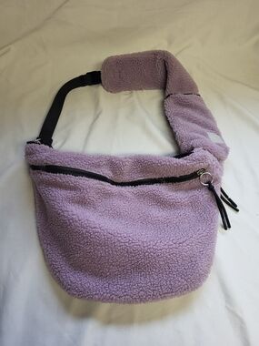 Free People Lavender Sherpa Crossbody Bag